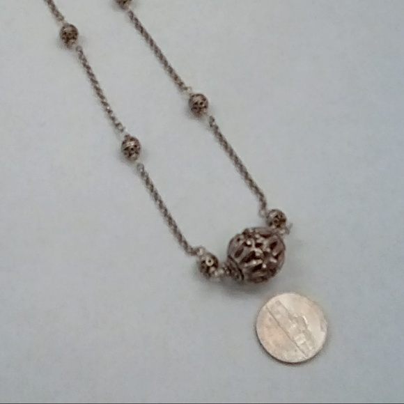 🌟 Beautifully Detailed, Heavy 925 Silver Necklace - Picture 2 of 3